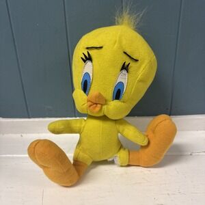 Tweety Bird Looney Tunes Warner Bros 1995 Stuffed‎ Plush Toy  Ace Novelty 9"